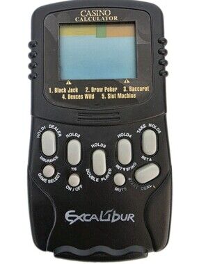Excalibur Casino Calculator Handheld Novelty Electronic Game 5 in 1 I